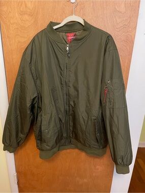 Olive Green Bomber Jacket - Men